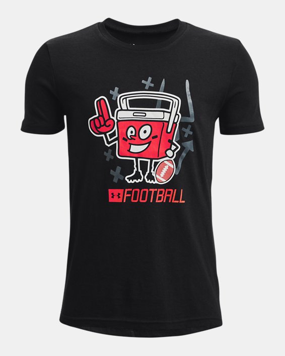 Boys' UA Football Cooler T-Shirt, Black, pdpMainDesktop image number 0